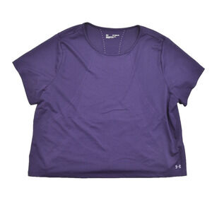 Under Armour Women's Purple Fitted Active T-Shirt Plus Size 2X